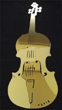 バイオリンのモビール：壁掛けタイプ：ゴールドと銅